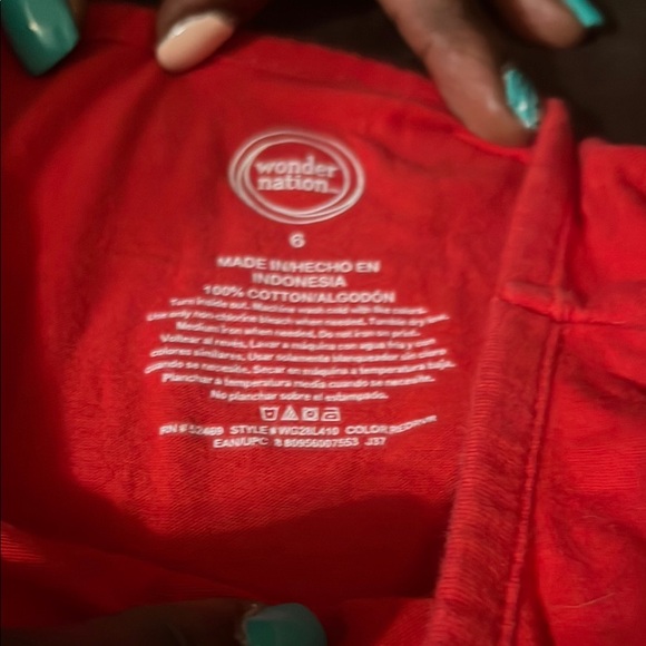 Wonder Nation Red Short Sleeve Tee with Playful Graphics - Picture 2 of 3